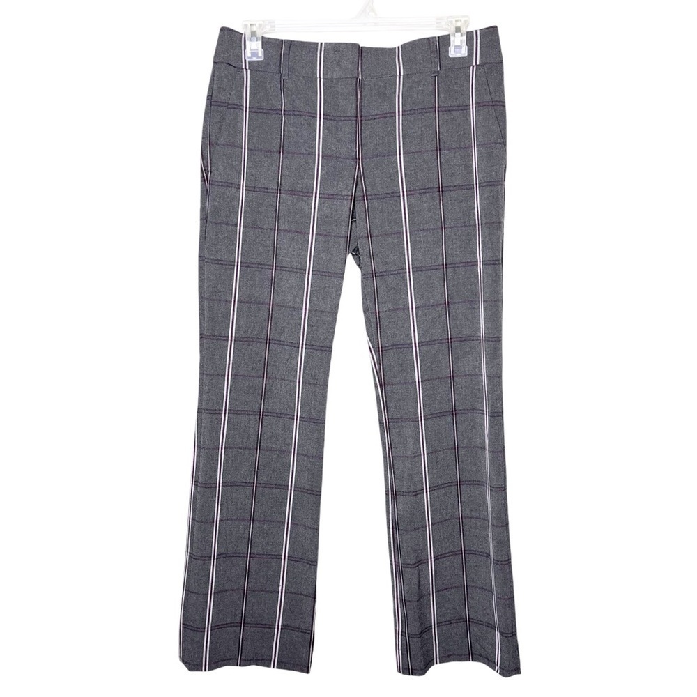 Loft Gray Plaid Marisa Fit Trouser Pants